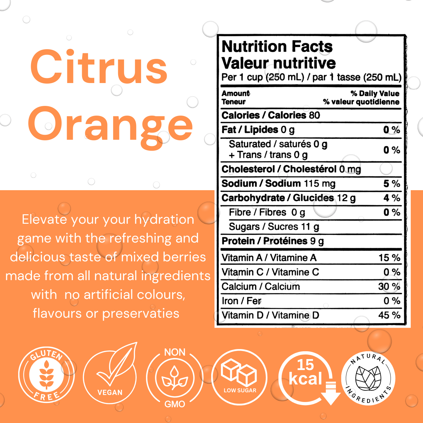 Woah Mixed Citrus/Orange Electrolyte Drink Mix